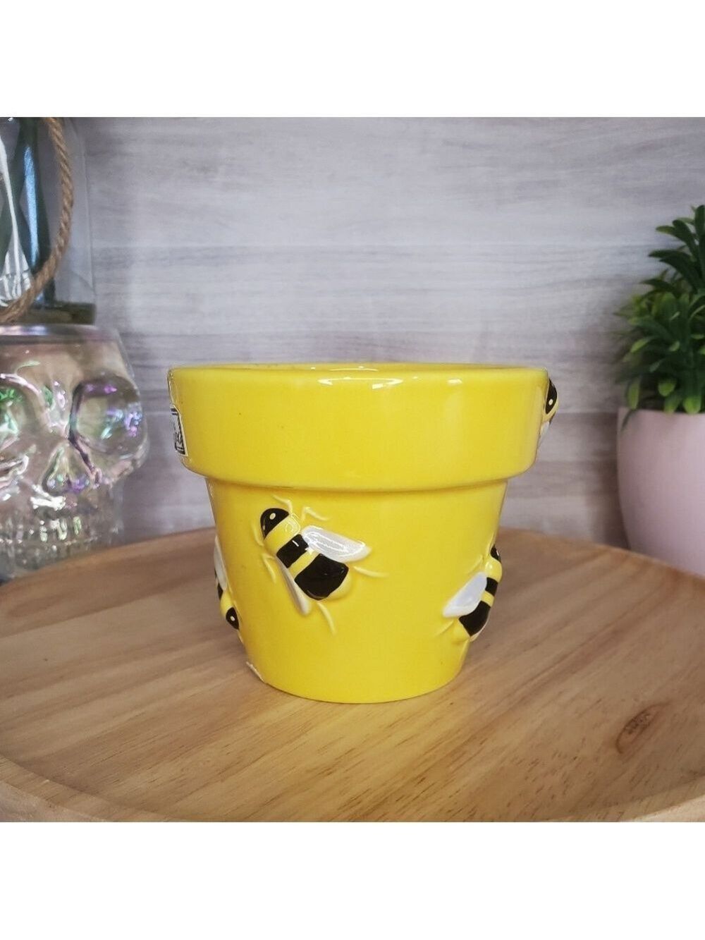 Department 56 Buzz Bumble Bee Hand Painted Candle Pot Planter